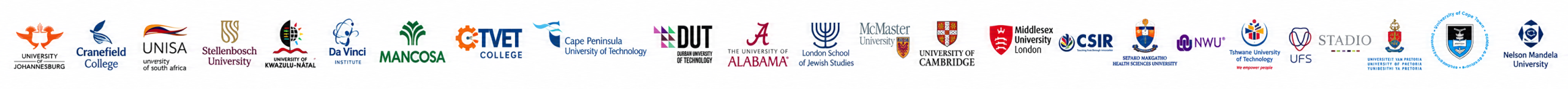 Institutions we have worked with